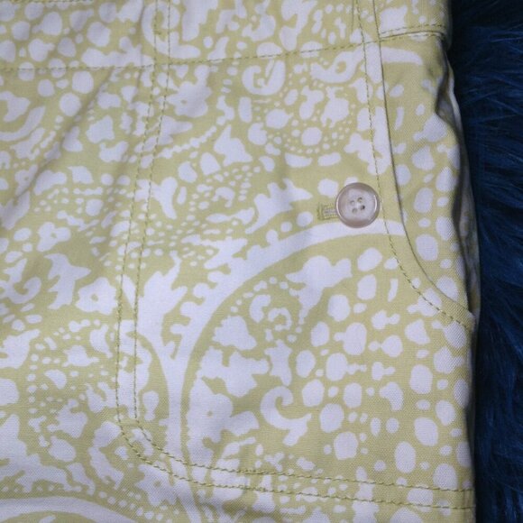 Ann Taylor "10" Artistic Green, Paisley print skirt; Girlhoodcore, Cargo, Cabin - Picture 5 of 5